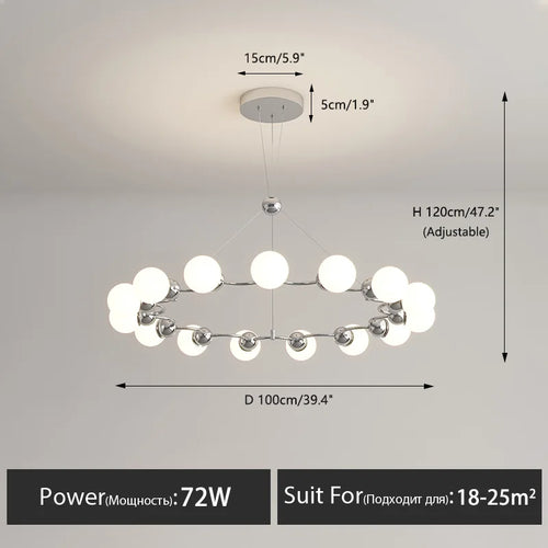 lustre suspendu éclairage décoratif moderne pour la maison