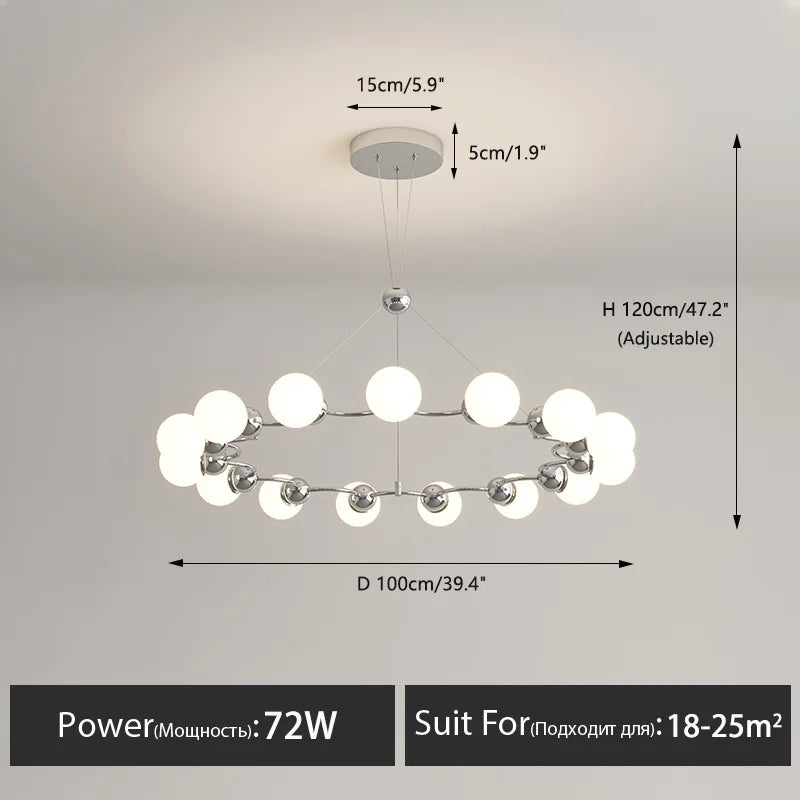 lustre suspendu éclairage décoratif moderne pour la maison