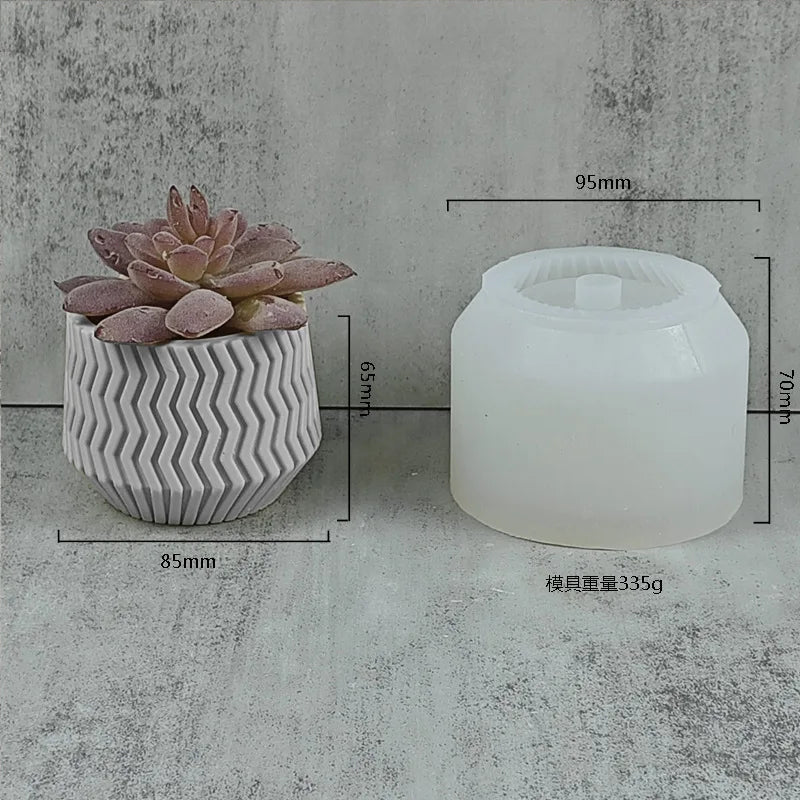 moules en silicone pour pots de fleurs en béton nordique et décoration intérieure - vue 2 sur 9