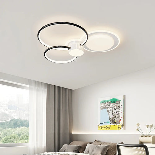 plafonnier led moderne avec anneau créatif pour intérieur décoratif - vue 4 sur 14