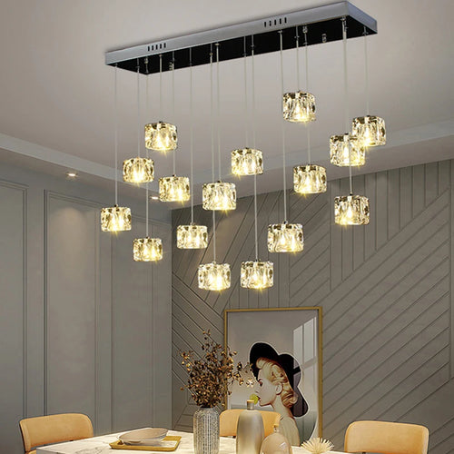 lustre led design pour éclairage intérieur moderne et élégant - vue 2 sur 14