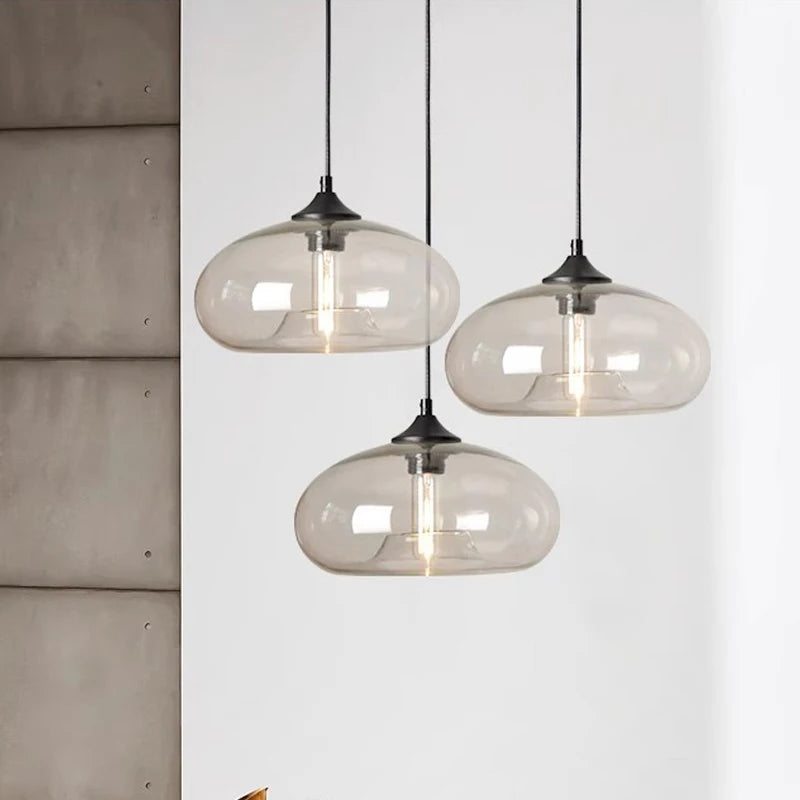 suspension modernes en verre pour restaurant bar boutique - vue 6 sur 12