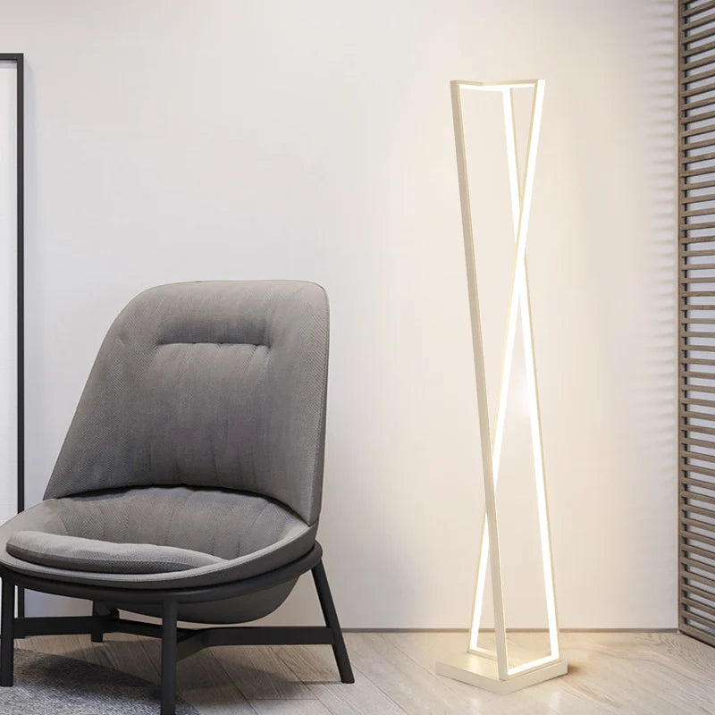 lampadaire design moderne style nordique simple sur pied - vue 3 sur 7