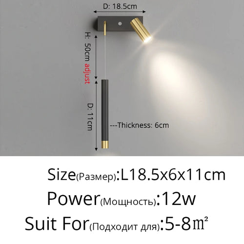applique murale moderne à deux têtes design créatif pour intérieur - vue 11 sur 11