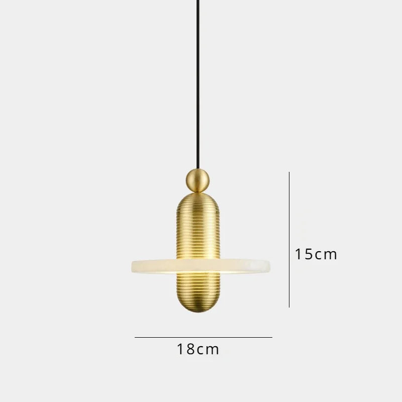 suspension en marbre à led design pour intérieur élégant - vue 13 sur 14
