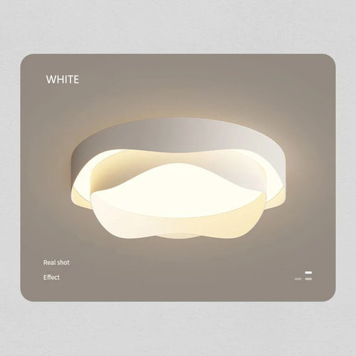 Lustre LED blanc plafonniers salon cuisine décor luminaire intérieur pour cuisine lampe à gâteau - vue 4 sur 9