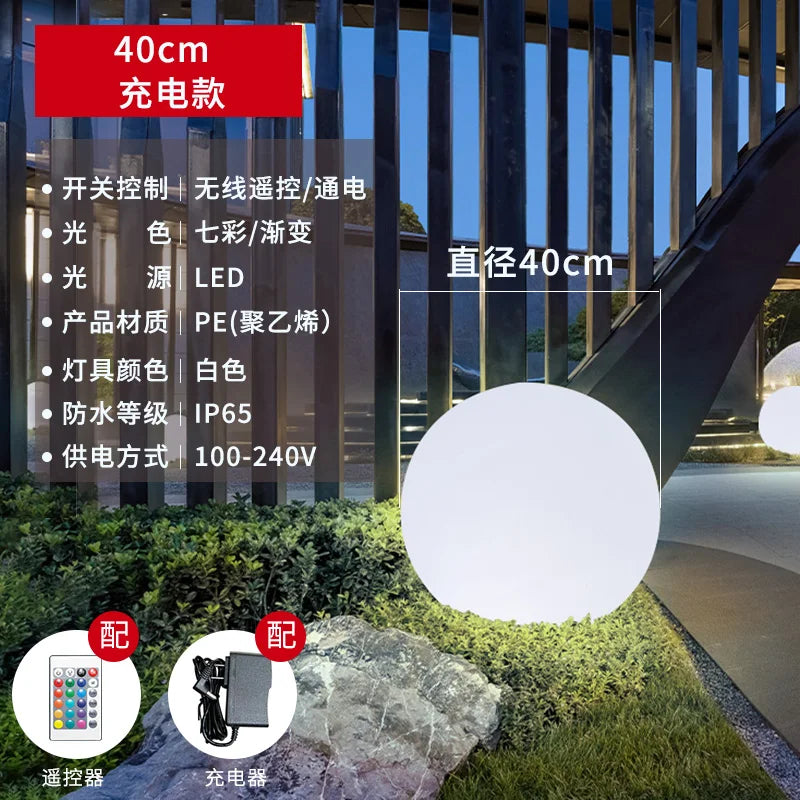 lampe de pelouse sphérique design nordique simple pour décoration intérieure - vue 13 sur 15