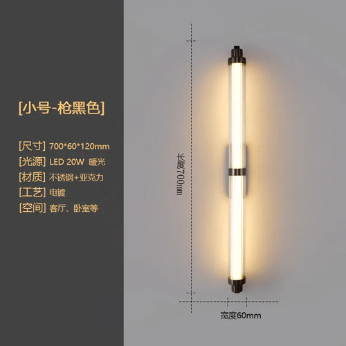 applique murale cylindrique à led moderne pour intérieur élégant - vue 10 sur 10