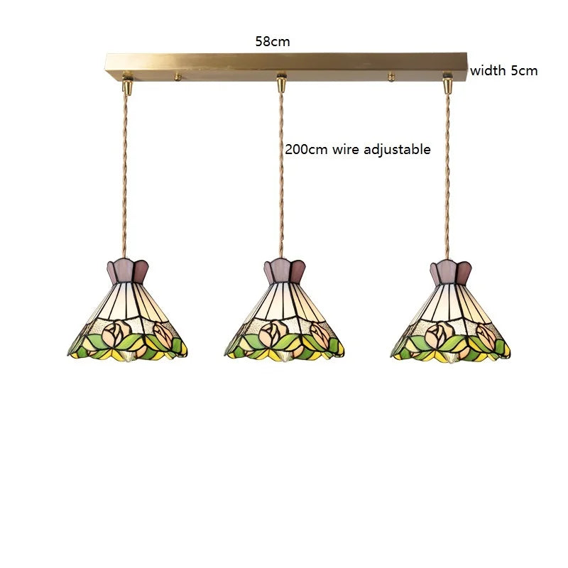 suspension fleur verre cuivre nordique moderne led iwhd europe syle - vue 18 sur 26