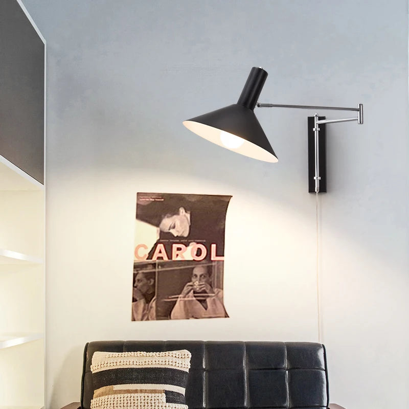 applique murale pliable industrielle en métal pour lecture - vue 4 sur 8