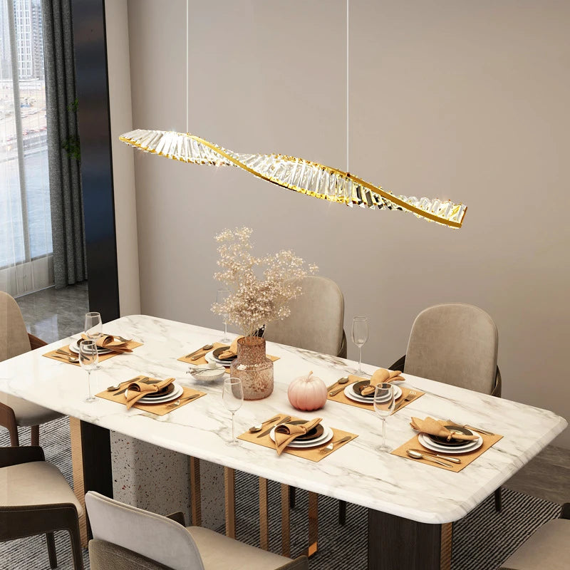 suspension en cristal moderne pour intérieur art déco minimaliste - vue 5 sur 12