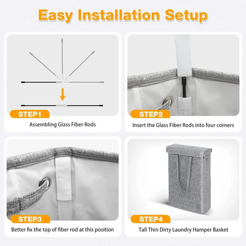 panier à linge pliable avec couvercle pour rangement pratique - vue 5 sur 9
