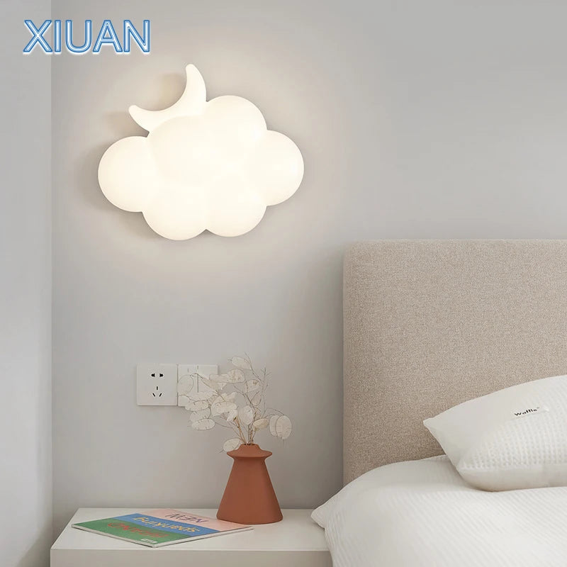 applique murale moderne en forme de nuage blanc pour intérieur - vue 5 sur 12