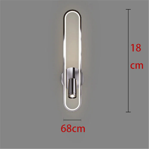 applique murale à led moderne en chrome pour intérieur design - vue 15 sur 16