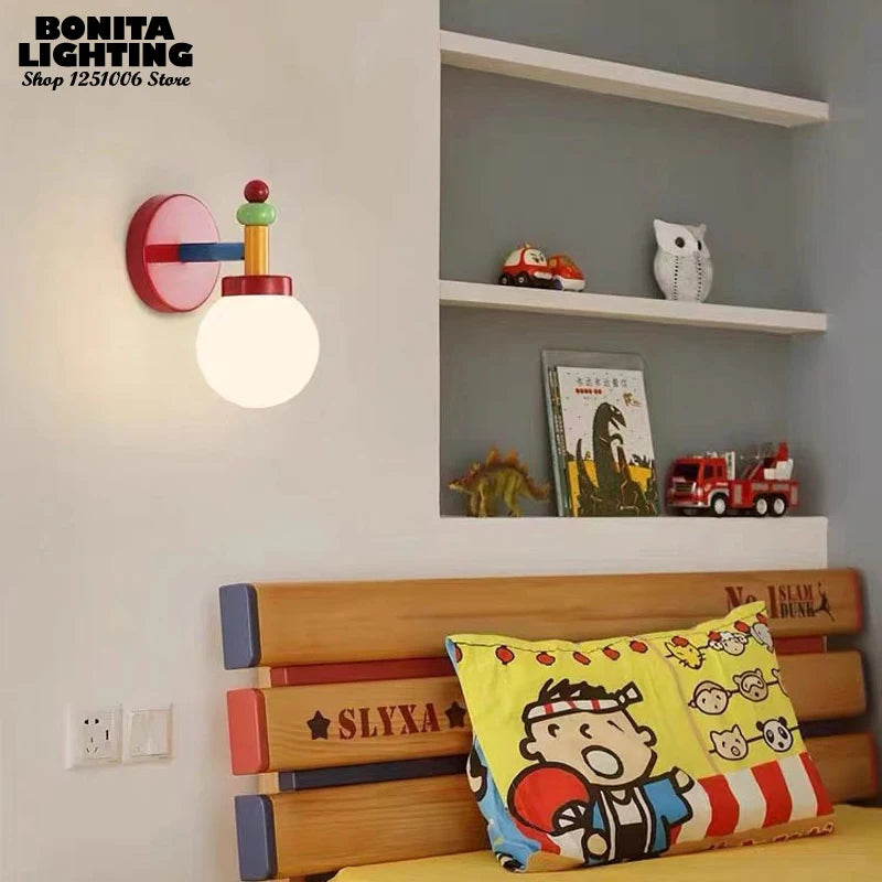 applique murale rétro en blocs de construction pour enfants - vue 5 sur 7