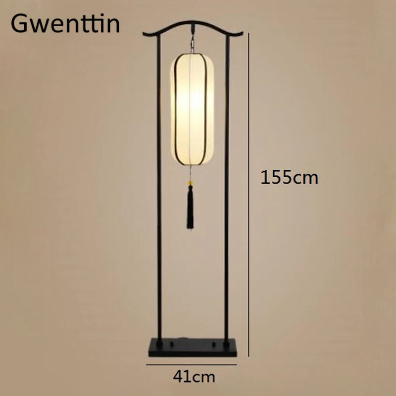 lampadaire classique en tissu pour décoration intérieure - vue 8 sur 13