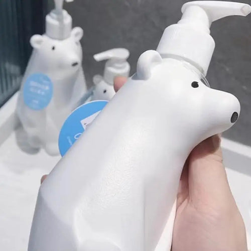 distributeur de lotion ours polaire mignon rechargeable pour savon et shampoing - vue 9 sur 34