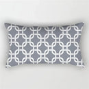 housse de coussin décorative géométrique gris patchwork moderne