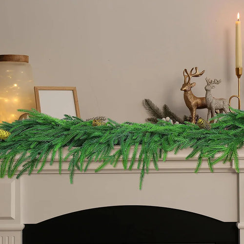 guirlande artificielle de noël pour décoration festive et mariage - vue 2 sur 6