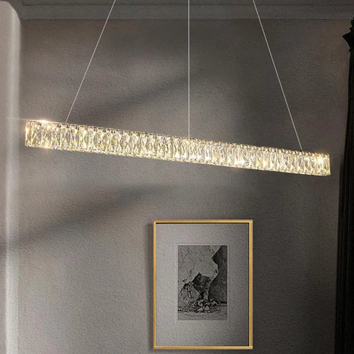 lustre moderne de luxe en cristal pour hôtel et bar - vue 5 sur 9