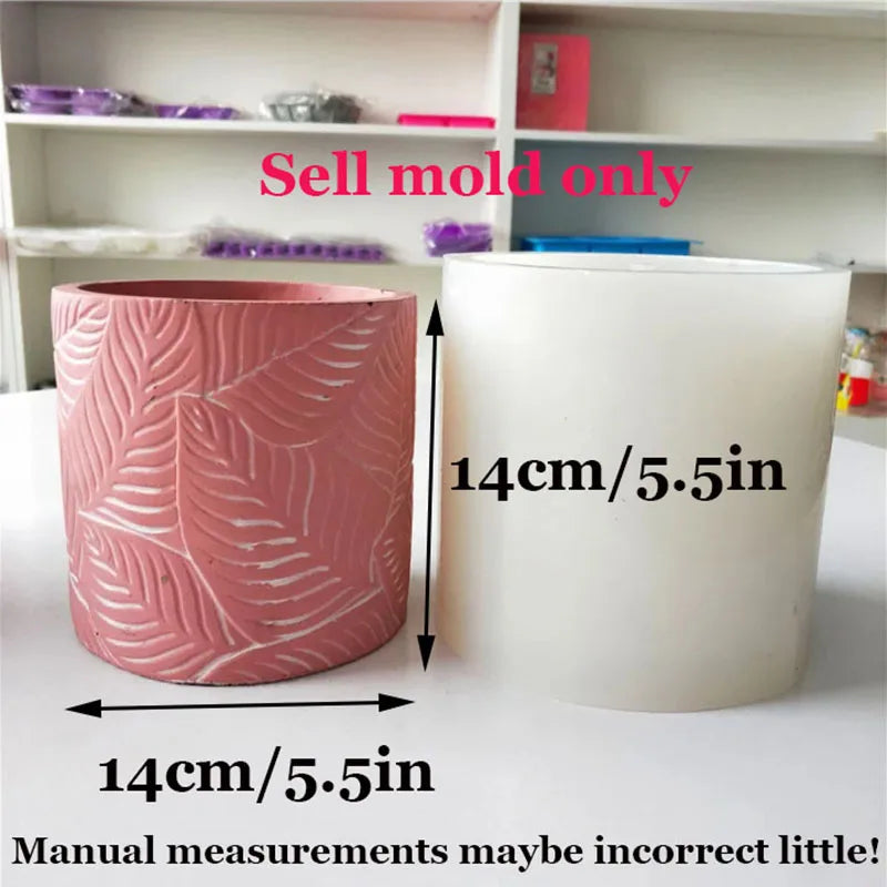 moules en silicone pour pots de fleurs motifs feuilles 2024 - vue 2 sur 7