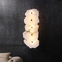 applique murale led créative feuilles de marbre pour hôtel de luxe