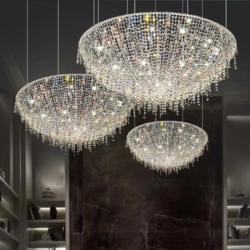 lustre en cristal rétro design luxueux pour décoration intérieure - vue 3 sur 12