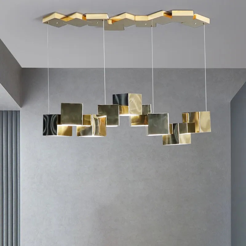 lustre acrylique cube nordique pour restaurant café hôtel - vue 1 sur 6