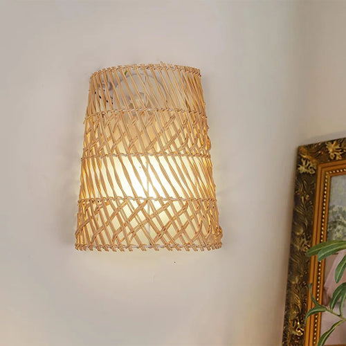 Applique murale en rotin de Style chinois - vue 2 sur 7