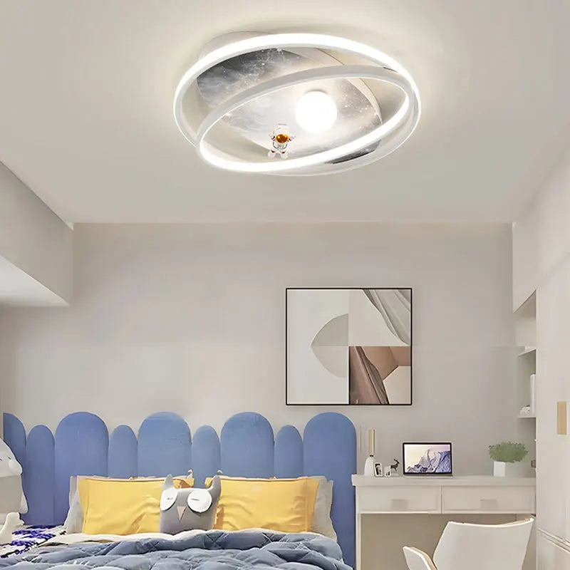 plafonnier astronaute led pour chambre d'enfants créatif moderne - vue 3 sur 7