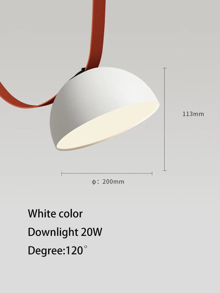 lustre moderne simple led avec bande conductrice lumineuse - vue 13 sur 27