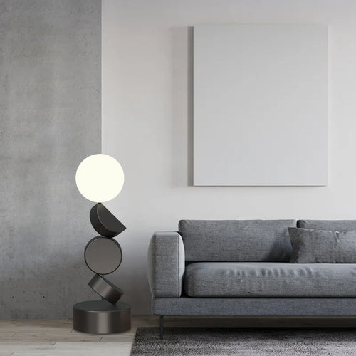 Lampadaire rond Unique en acrylique - vue 5 sur 6