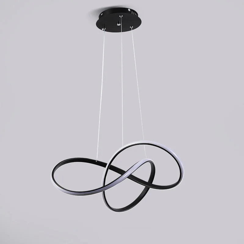 lustre led simple et moderne nordique pour décoration intérieure - vue 5 sur 9