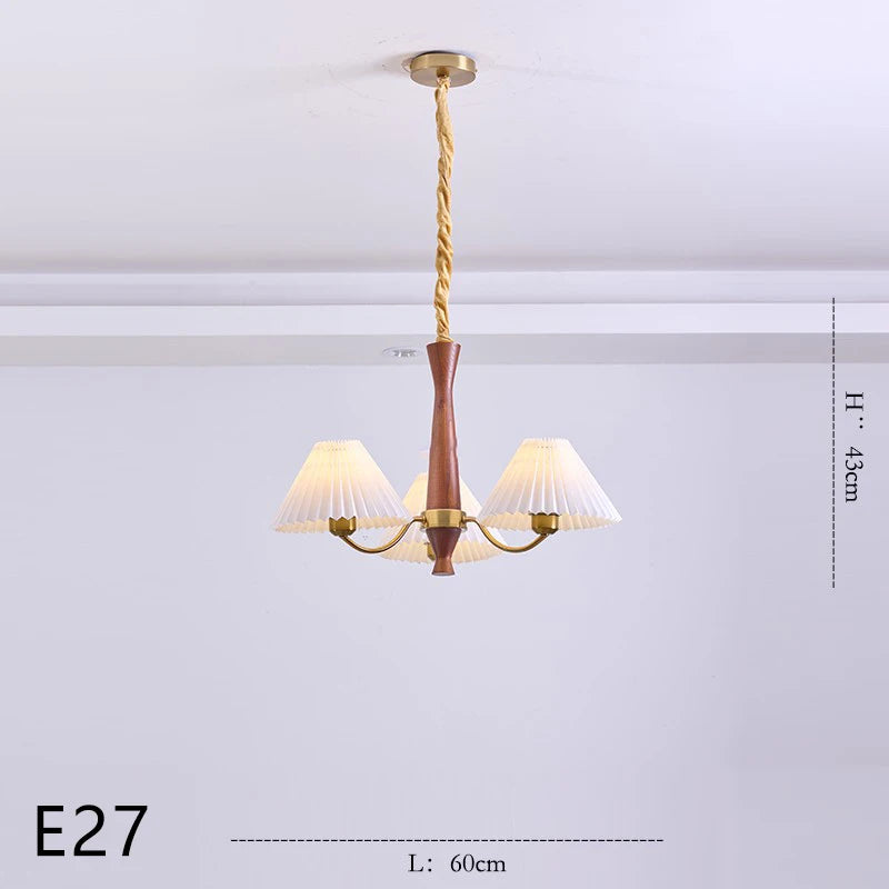 lustre en bois pour décoration luminaire suspendu - vue 13 sur 14