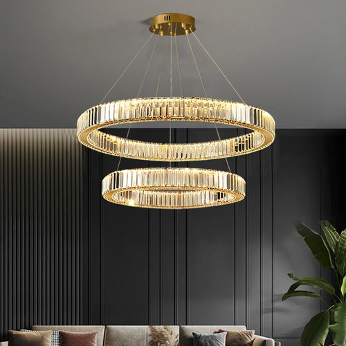 lustre moderne en cristal design haut de gamme pour intérieur élégant - vue 2 sur 11
