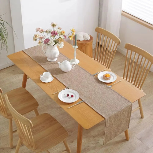 Chemin de table rouge polyester uni decoration noel