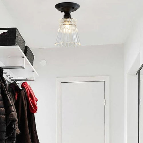 plafonnier rétro en verre pour décoration originale et créative - vue 2 sur 18