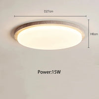 plafonnier led style wabi-sabi japonais en pierre de grotte