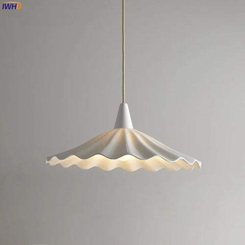 suspension LED 30 cm blanc en céramique style japonais - vue 3 sur 12