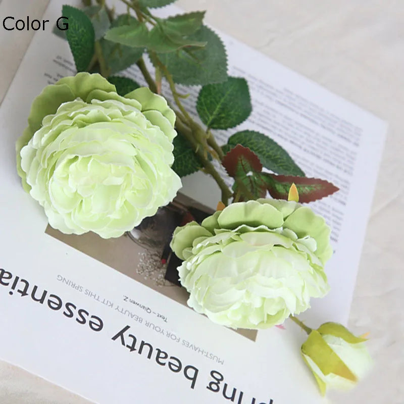 têtes de rose en soie artificielle pour décoration mariage et fête - vue 8 sur 16