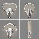 applique murale à led moderne en chrome pour intérieur design