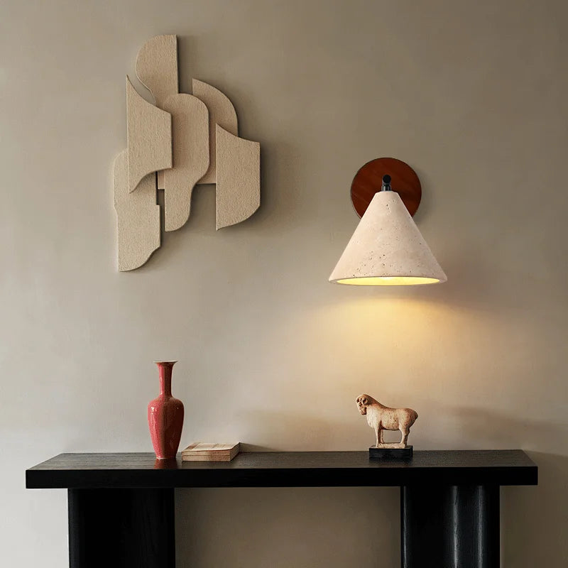 applique murale en pierre naturelle led décorative d'intérieur - vue 5 sur 7