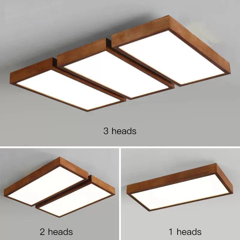 lustre à led moderne pour intérieur design en bois - vue 5 sur 9