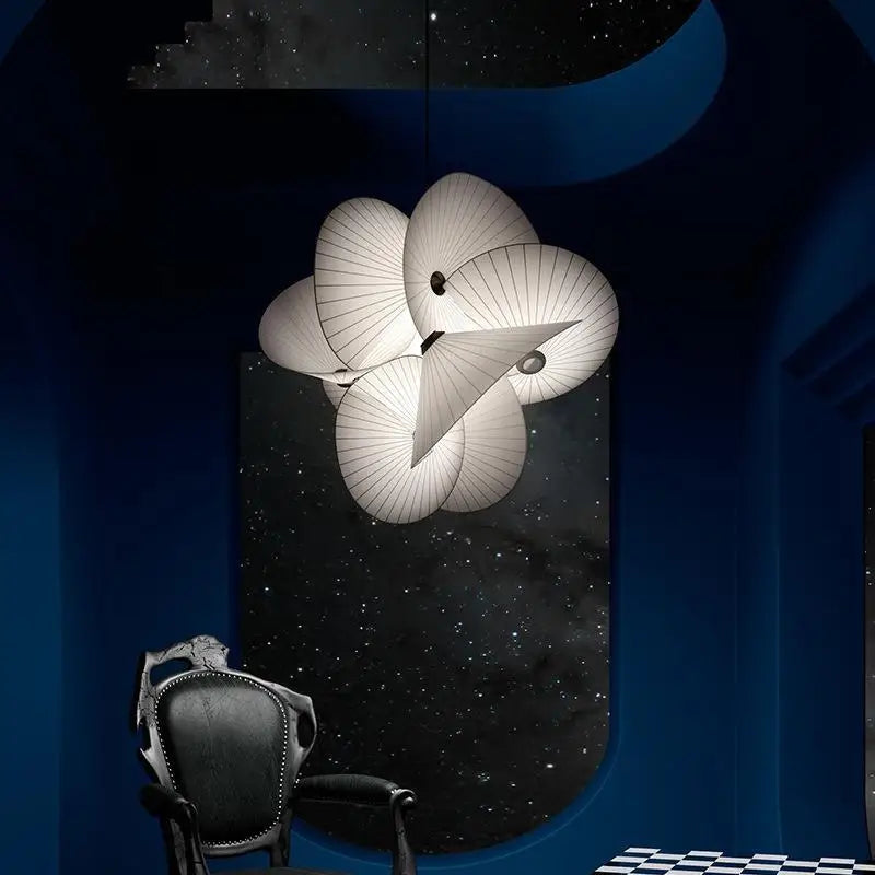 Lustre torsadé blanc moderne - vue 3 sur 7