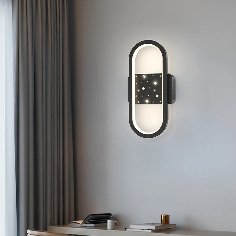 applique murale ovale minimaliste en aluminium pour escalier - vue 4 sur 18