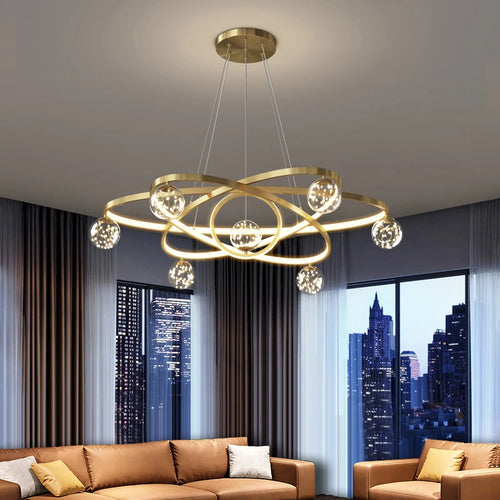 lustre moderne nordique design éclairage intérieur élégant - vue 3 sur 14