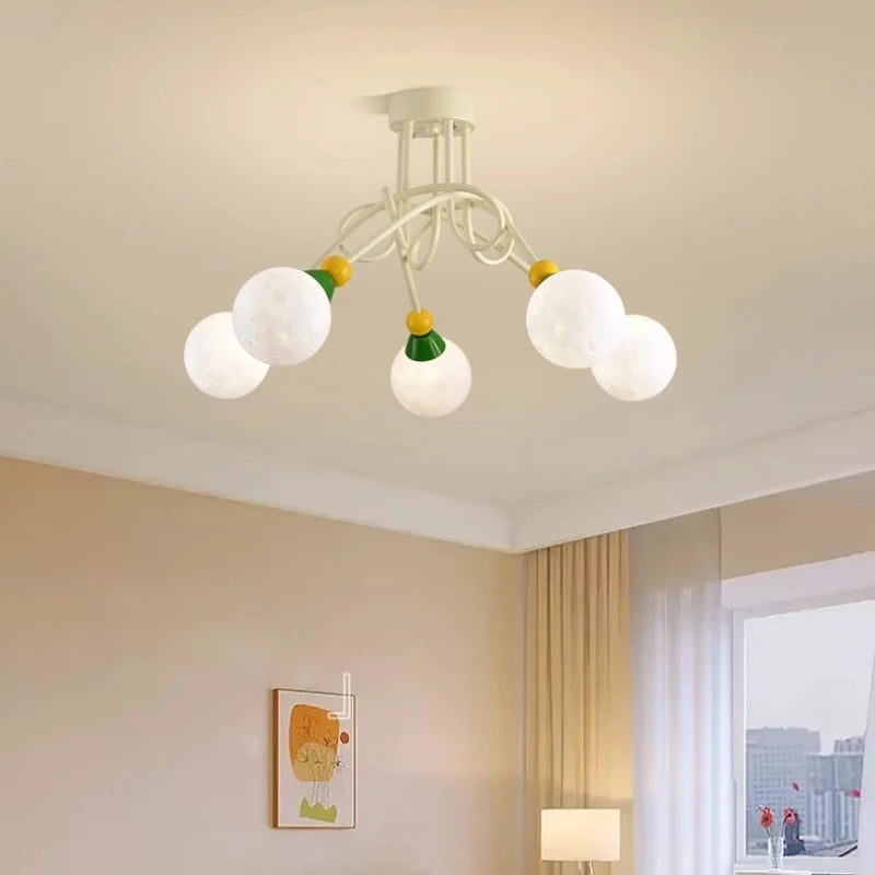 lustre nordique coloré pour chambre d'enfant moderne et simple - vue 5 sur 10