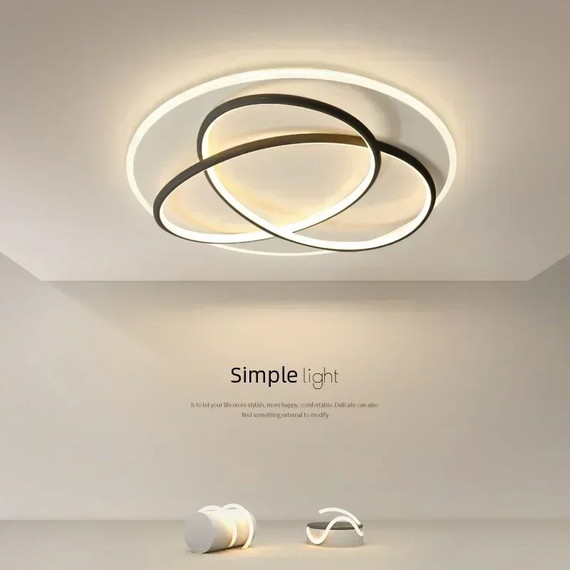 lustre moderne à leds pour décoration intérieure lumineuse - vue 2 sur 12