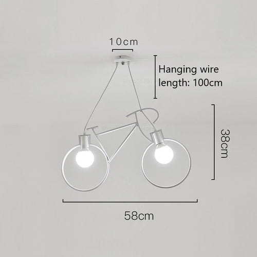 suspension modernes led en fer pour vélo créatives - vue 12 sur 11