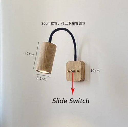 applique murale rétro en bois créative et rotative pour intérieur - vue 11 sur 10